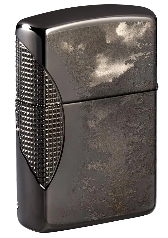 Zippo Wolf Design Armor Black Ice 360 Gradi Argento Unisex
