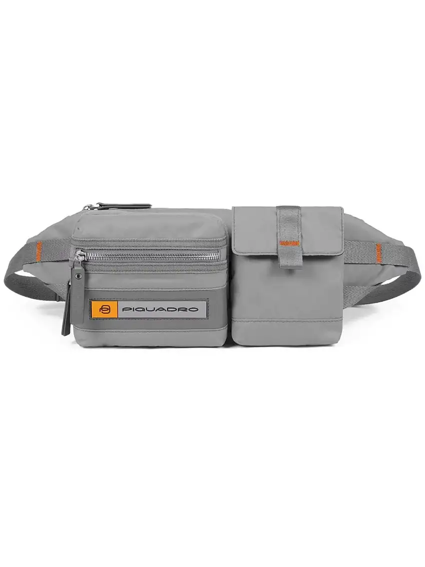 Piquadro Rigenerato Con Tasche Bio Materiale Ricivlabile 32 Cm Grigio Uomo