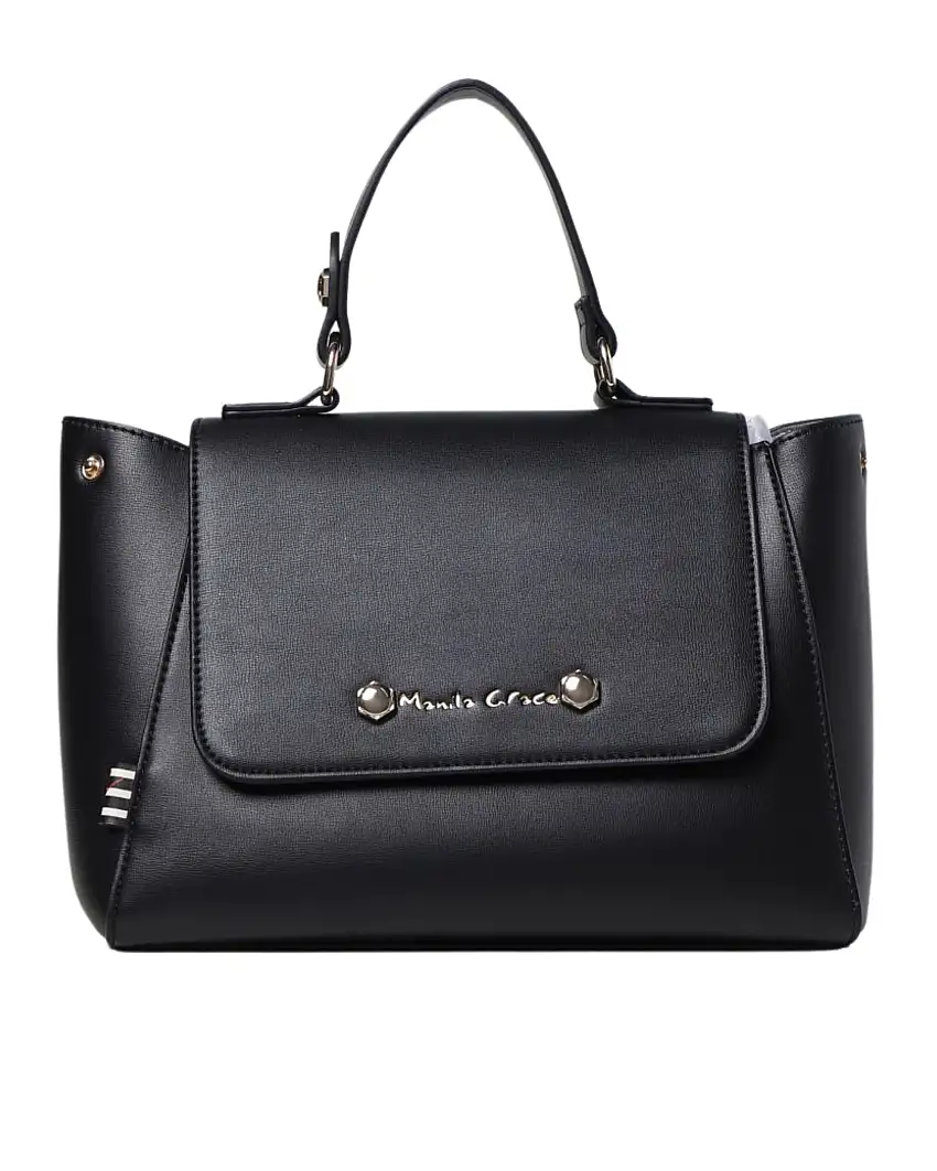 Manila Grace Handbag Poliestere/Cotone Nero