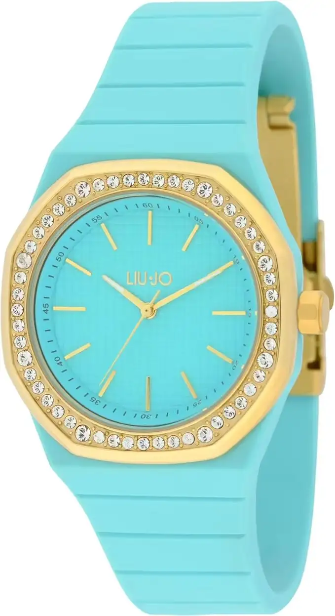 Liu Jo orologio Yacht Lady Acquamarine silicone acciaio azzurro cristalli TLJ2382