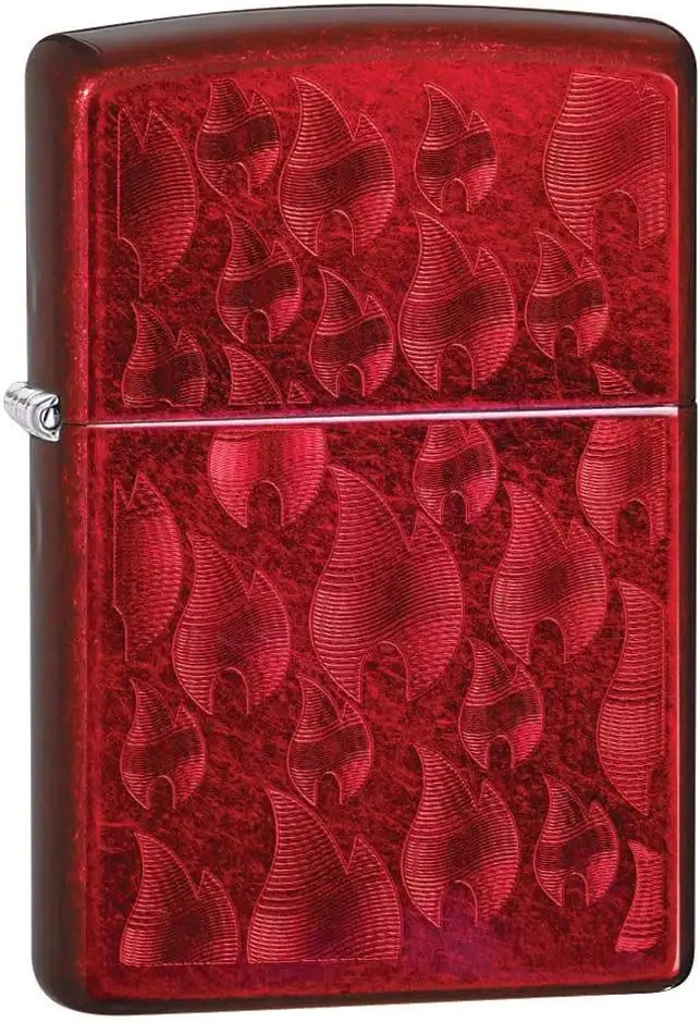 Zippo Antivento Ricaricabile Made In Usa Rosso 29824 21063 ICED ZIPPO FLAME DESIGN