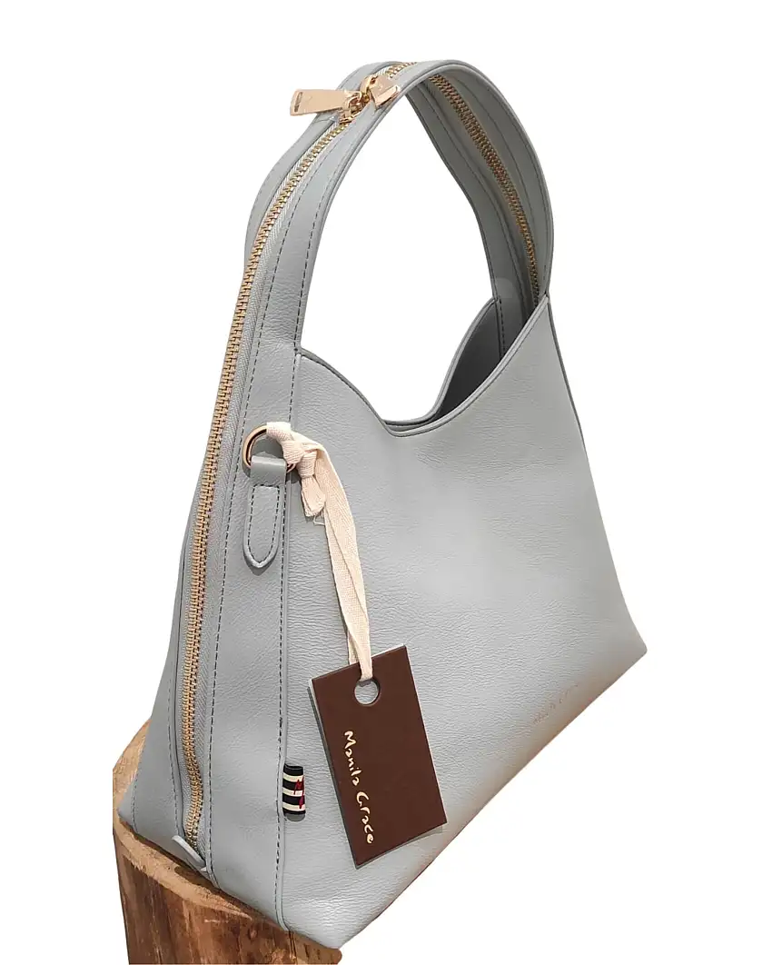 Manila Grace Borsa Tote Medium Grigio