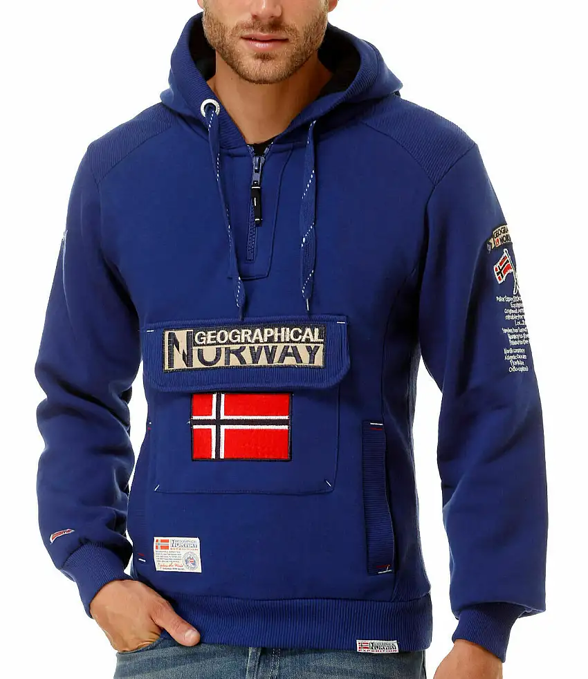 Geographical Norway Felpa uomo Gymclass Cappuccio Royal Uomo