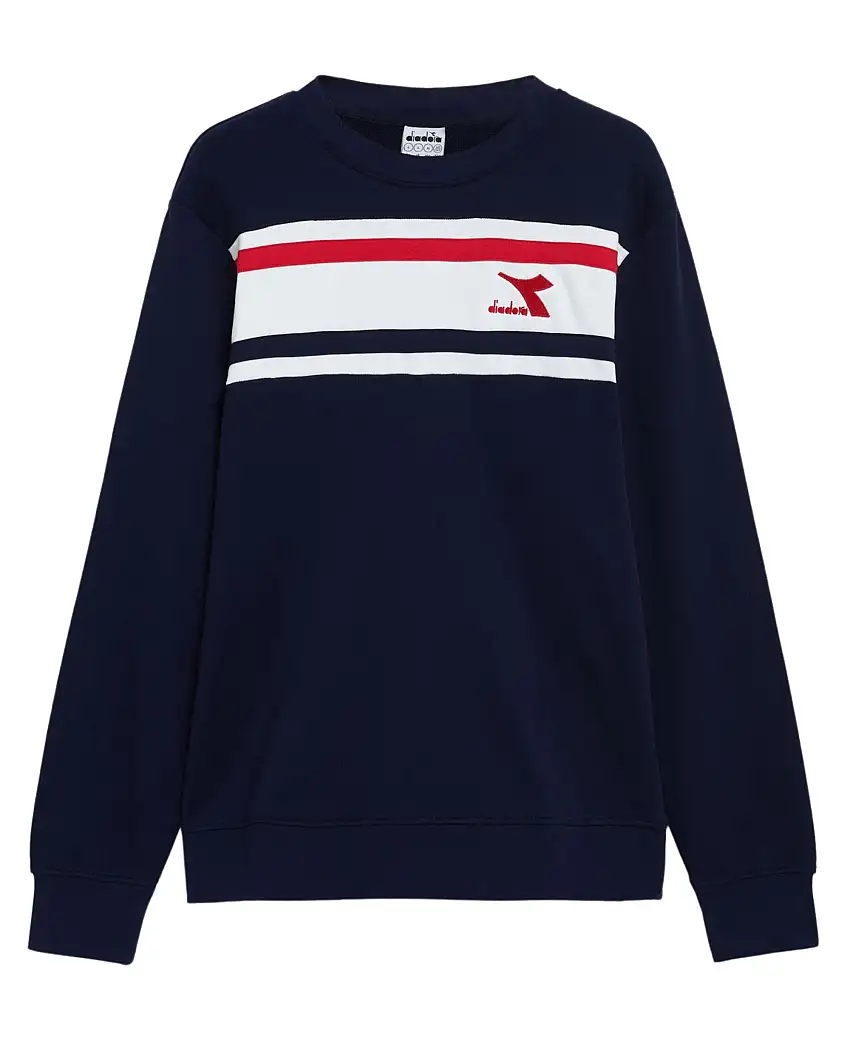 Diadora Felpa Crew Slam Cotone Blu