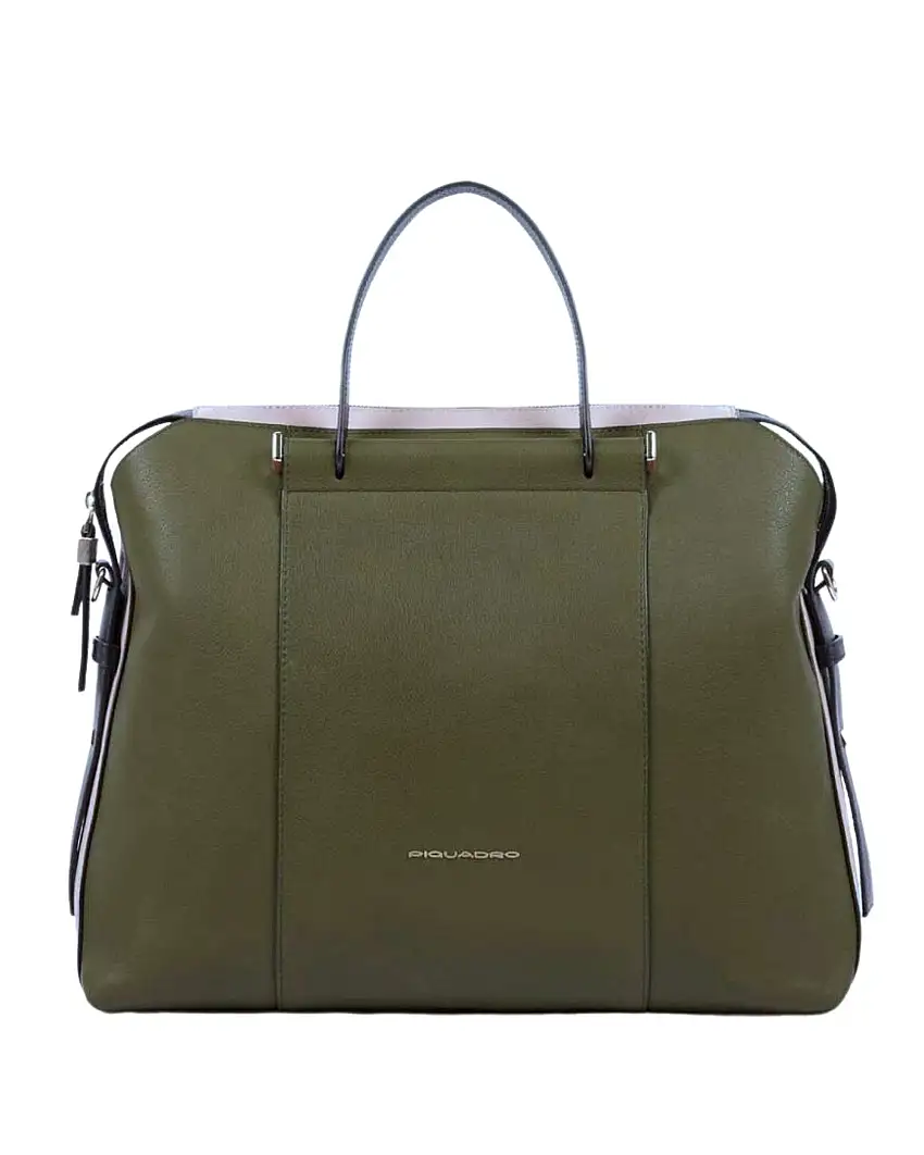 Piquadro Borsa Porta Computer E Porta Ipad Verde Donna