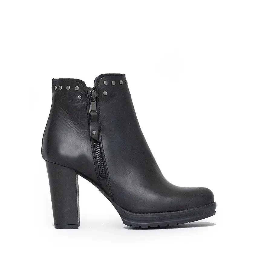 D-red Tronchetto Alto Con Zip Nero Donna