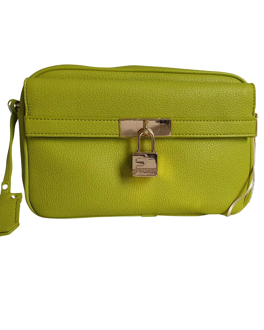Fracomina Camera Bag In Ecopelle Con Tracolla Giallo Donna