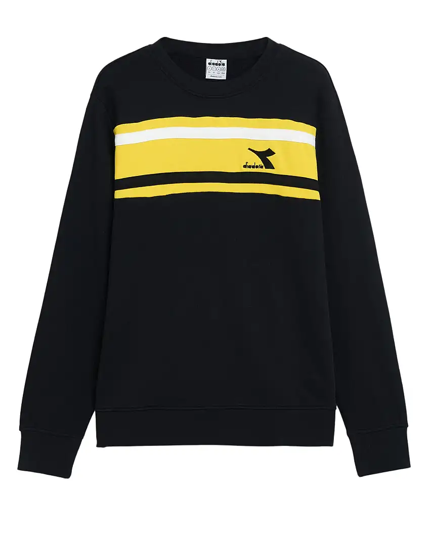 Diadora Felpa Crew Slam Cotone Nero