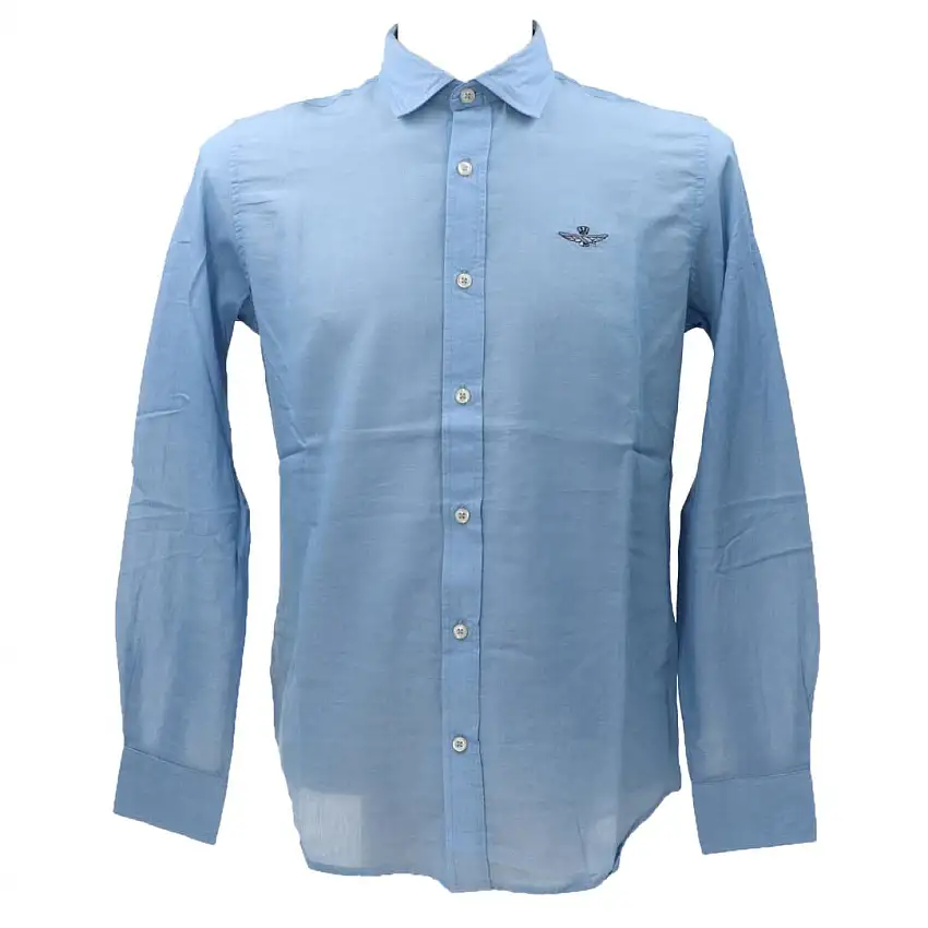 1242CT3292 CAMICIA M.L. Azzurro
