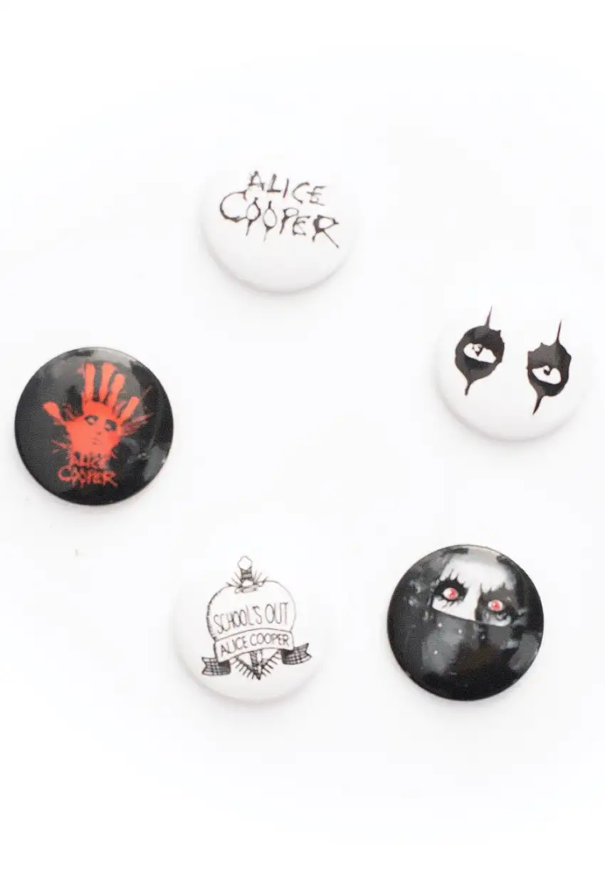 Alice Cooper - Eyes Pack Of 5 - Set di bottoni