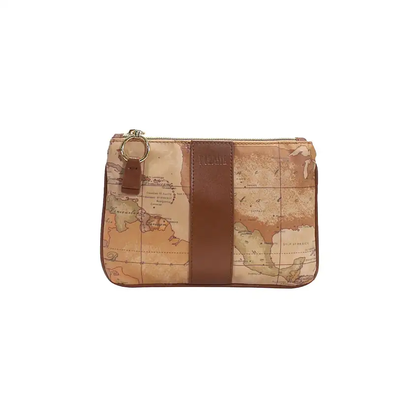 Pochette Donna motivo geo con zip