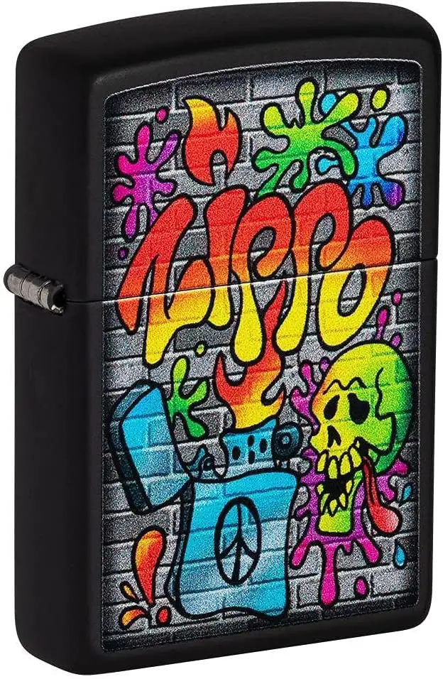 Zippo accendino street urban Antivento Ricaricabile Made In Usa Nero