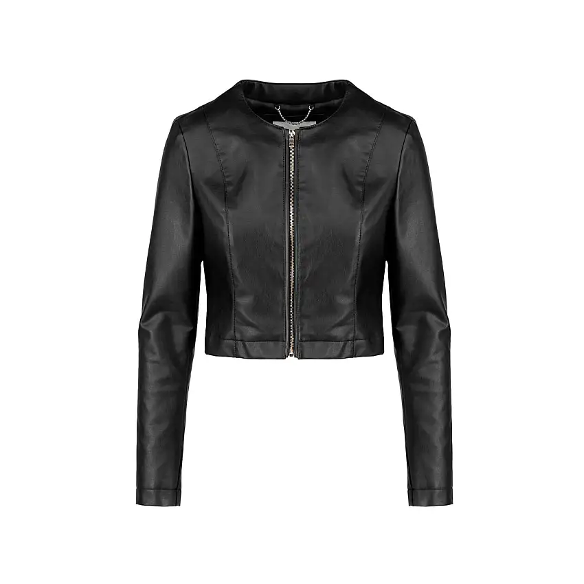 Giubbino Donna crop in ecopelle