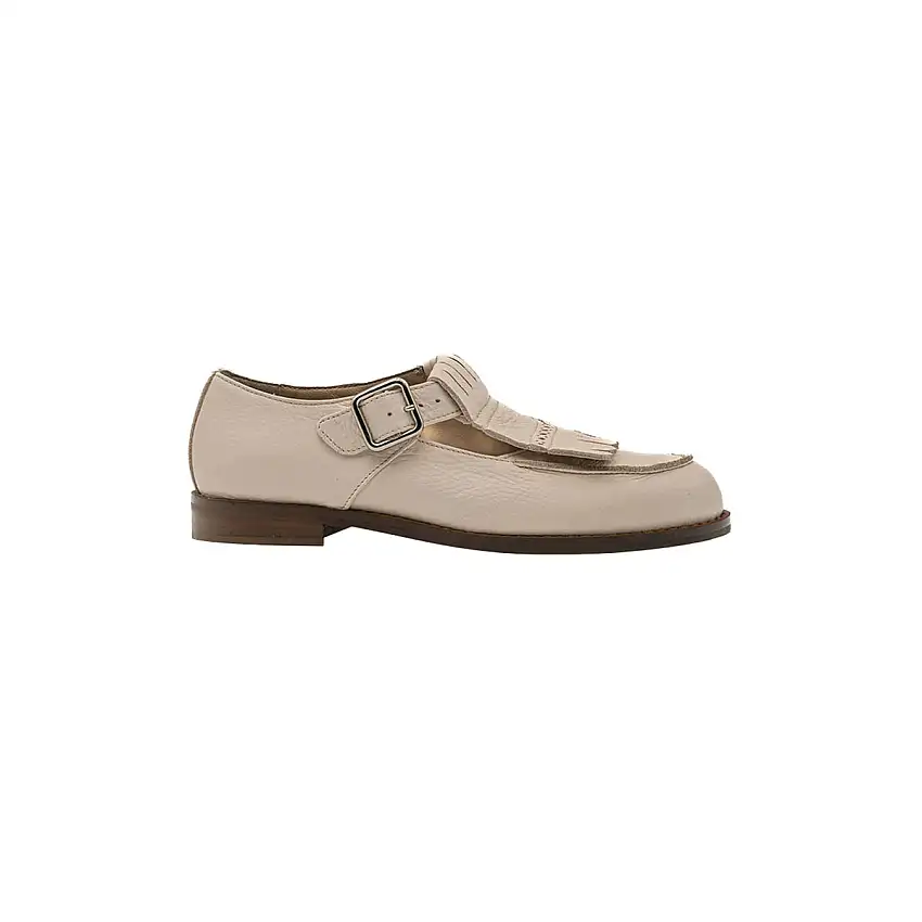 Mocassino Donna in pelle con frangia