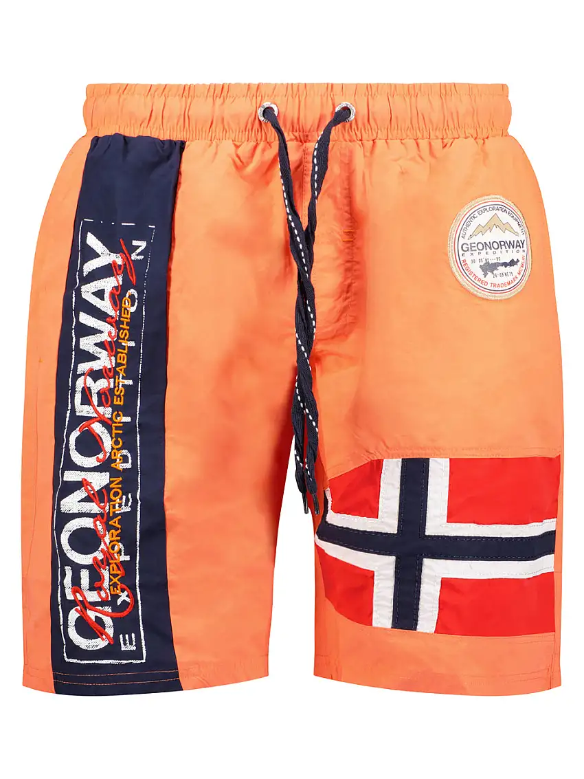Geographical Norway Bermuda Mare Piscina Corto Arancione Uomo