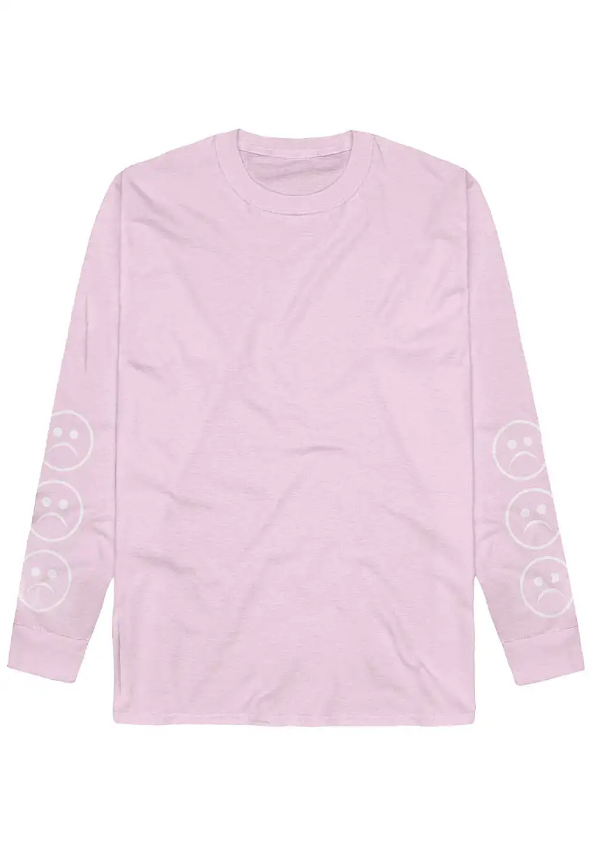 Dancitee - Sad Smiley Pink - T-Shirt a maniche lunghe