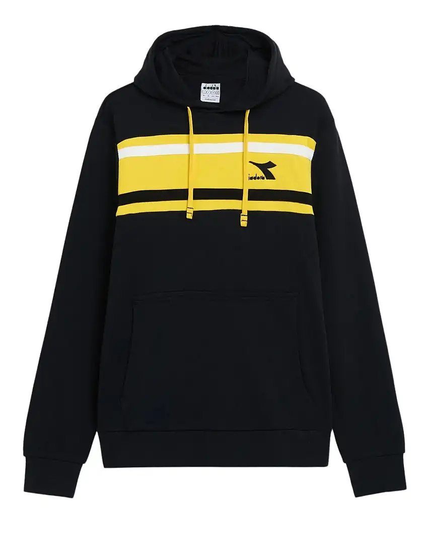 Diadora Felpa con Cappuccio Slam Cotone Nero
