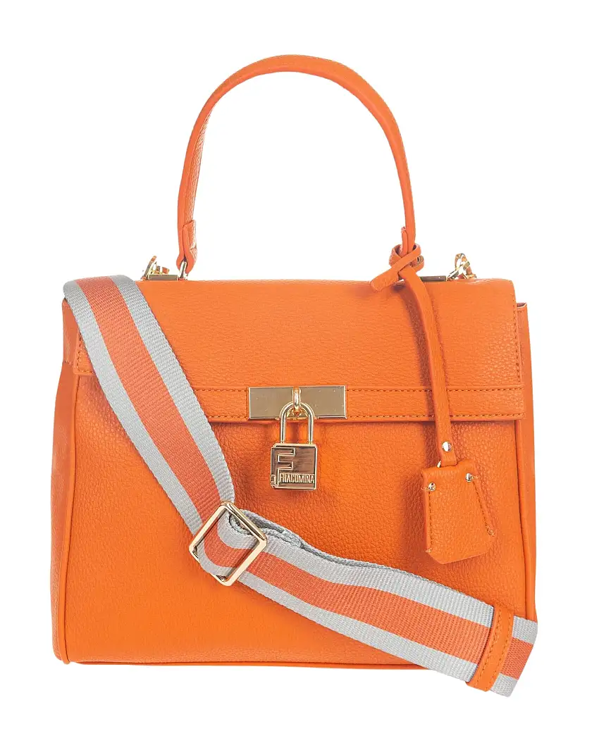 Fracomina Kelly In Ecopelle Con Tracolla Arancione Donna