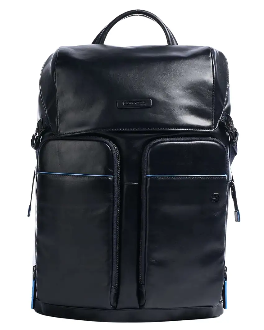 Piquadro E Square Revamp Zaino Porta Pc 15 Pollici Pelle Donna Unisex Blu Uomo