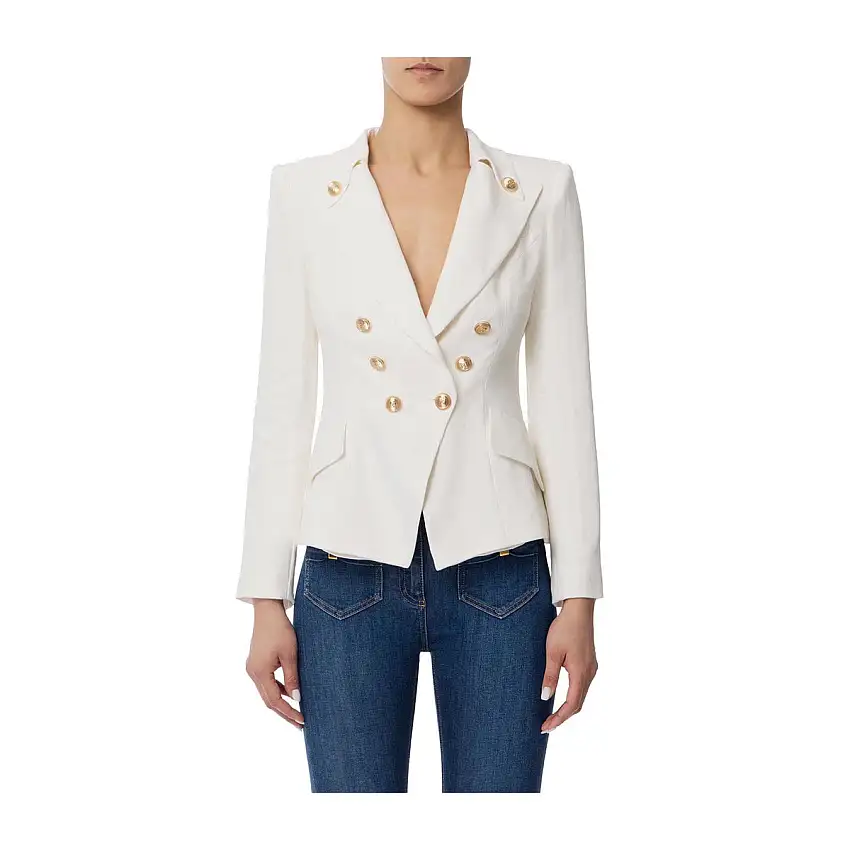 Blazer Donna slim misto lino