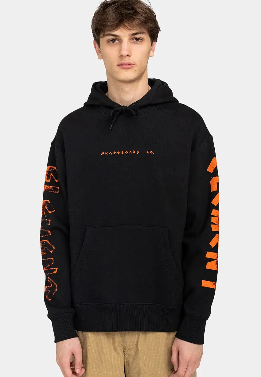 Element - Runes Hood Flint Black - Felpa con cappuccio