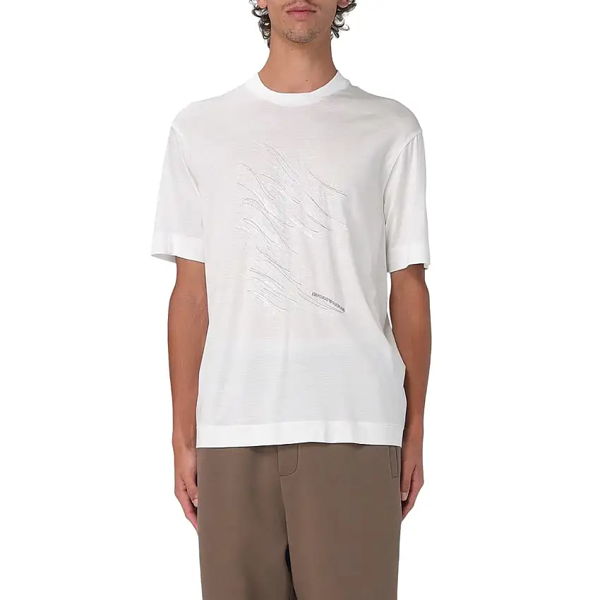 T-shirt Uomo con stampa ricamata