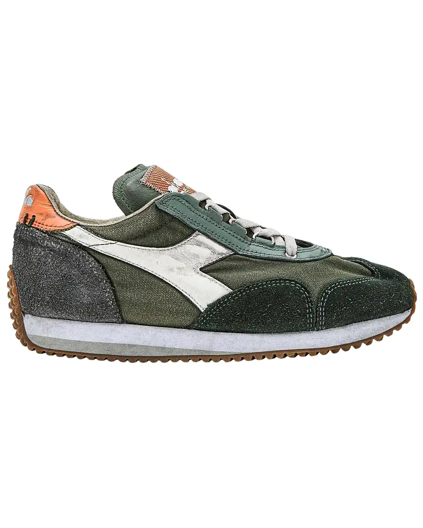 Diadora Heritage Sneakers Equipe H Dirty Stone Wash Evo Tela/Pelle Verde