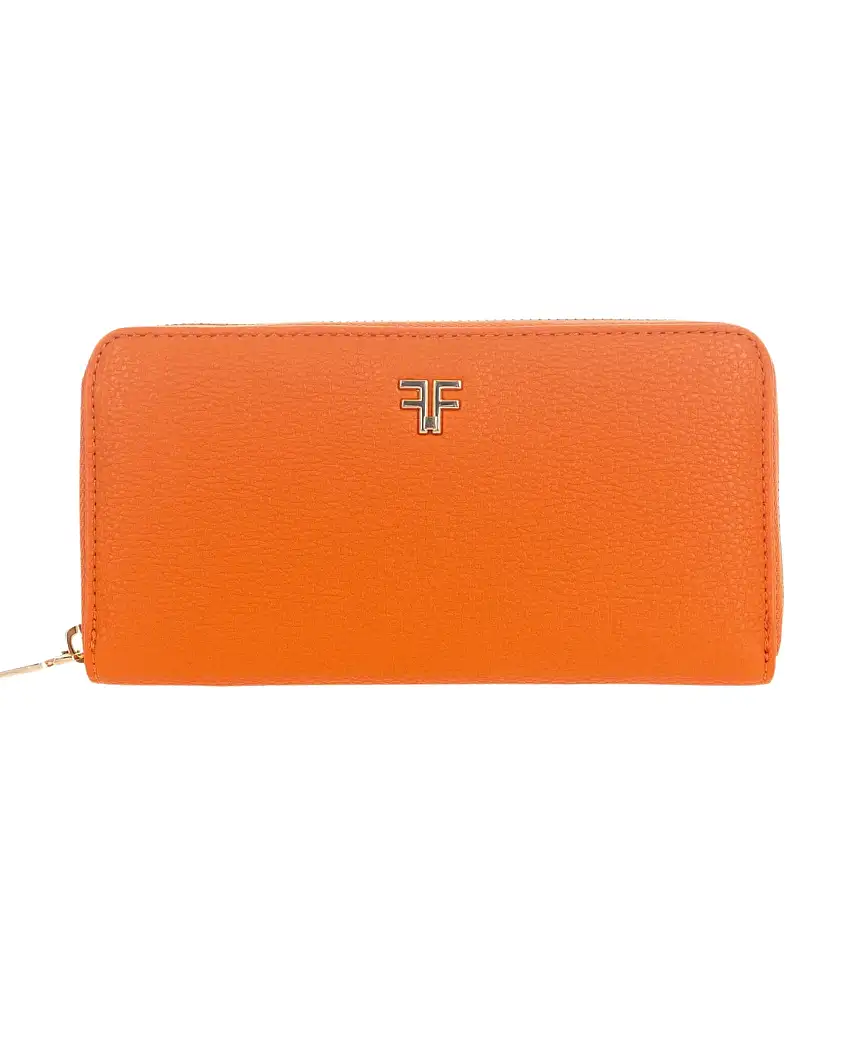 Fracomina Zip Around In Ecopelle Arancione Donna
