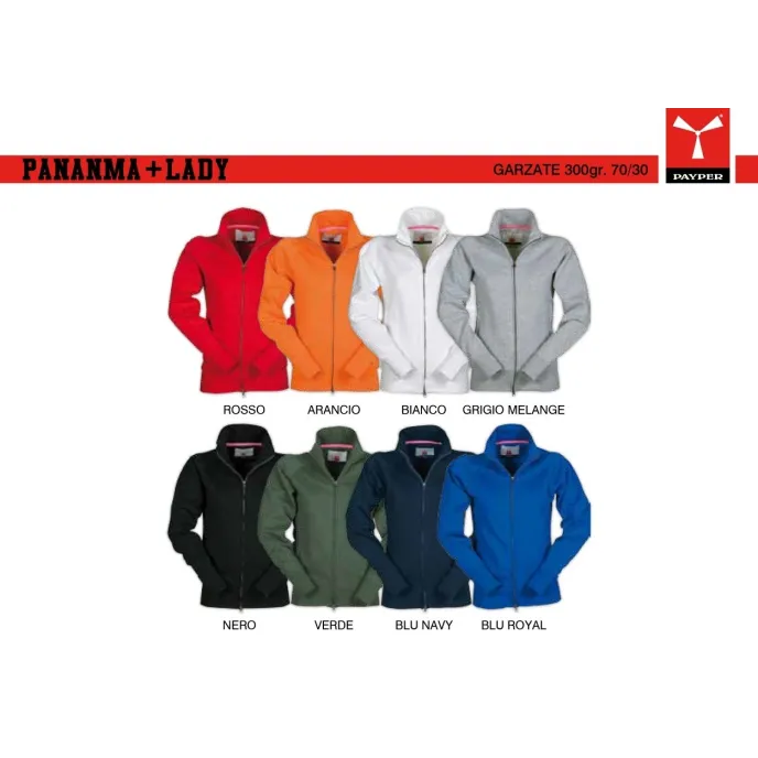 Felpa Zip Intera Panama Donna - Payper AY 7544