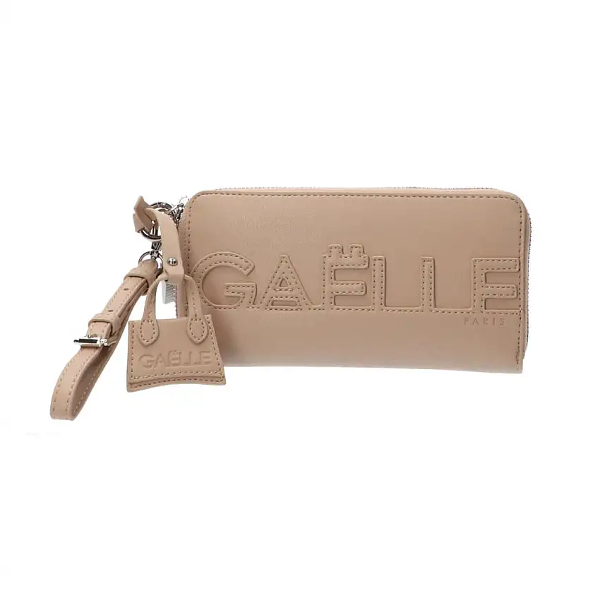 Zip around impunturato GBADP4131 Beige