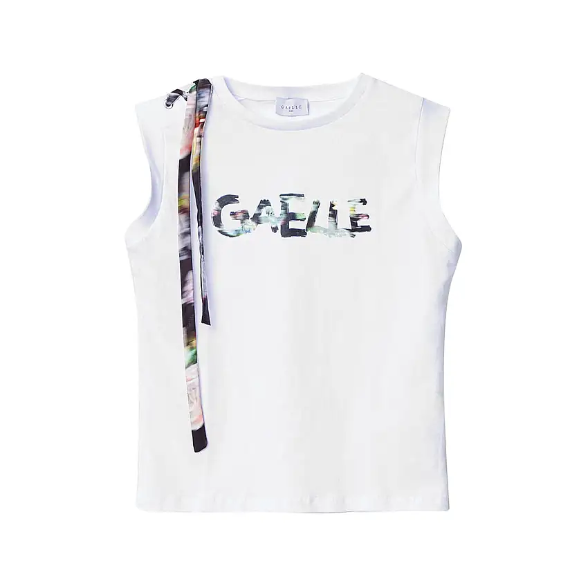 T-shirt Donna senza maniche con laccetto