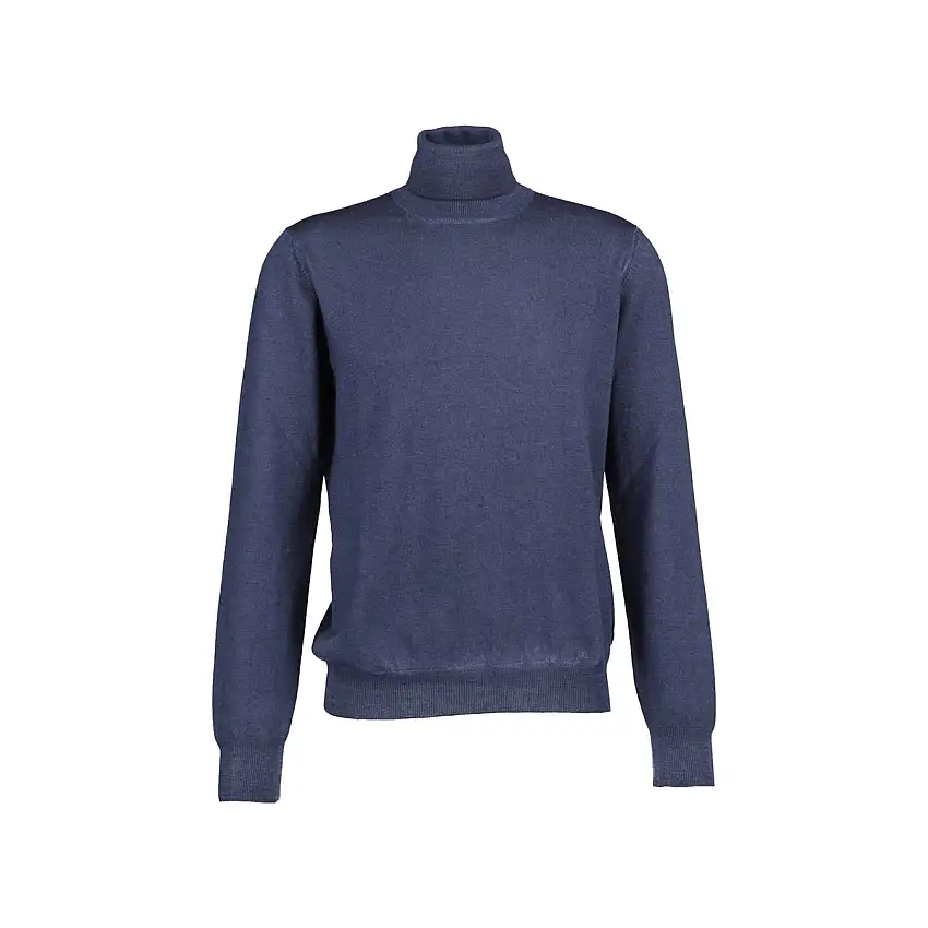 Maglia Uomo dolcevita in merino lavato