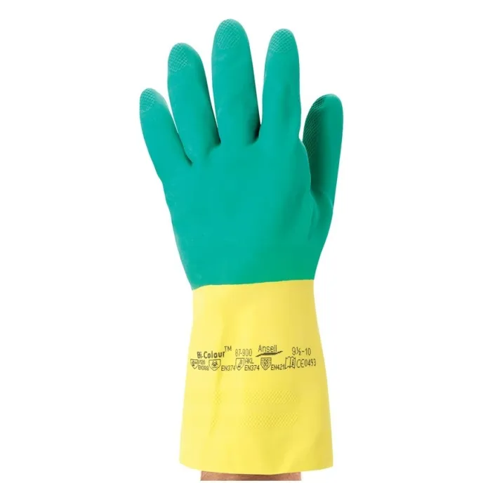 12 Paia - Guanti Da Lavoro ANSELL Bi-Colour 87-900