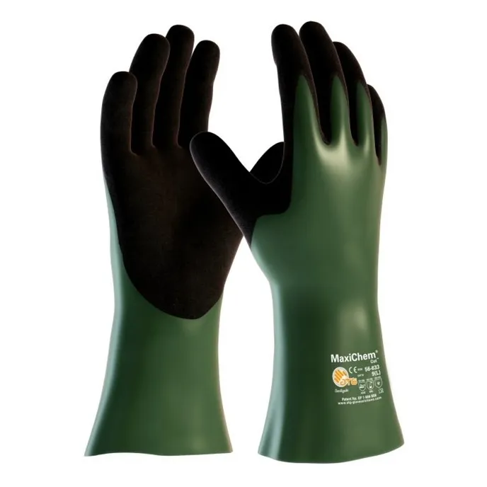 12 Paia - Guanti Da Lavoro ATG Maxichem Cut In Nitrile 56-633