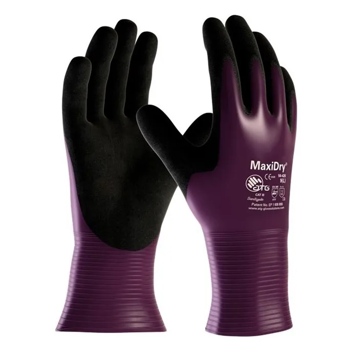 12 Paia - Guanti Da Lavoro ATG Maxidry In Nitrile 56-426