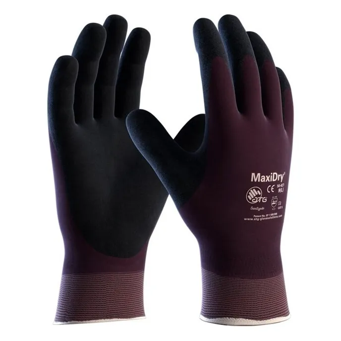 12 Paia - Guanti Da Lavoro ATG Maxidry In Nitrile 56-427