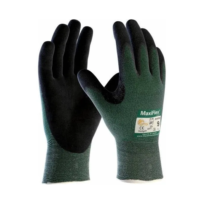 12 Paia - Guanti da Lavoro ATG Maxiflex Cut in Nitrile 34-8743