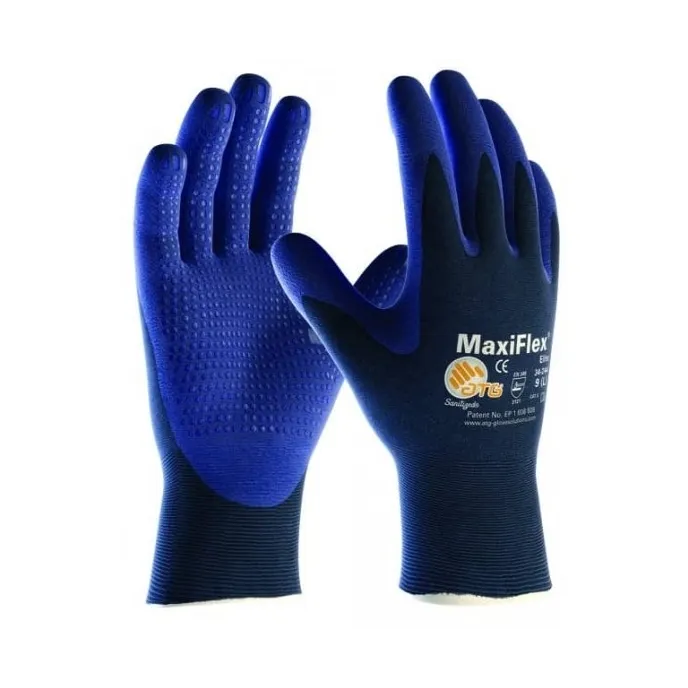 12 Paia - Guanti da Lavoro ATG Maxiflex Elite in Nitrile 34-244