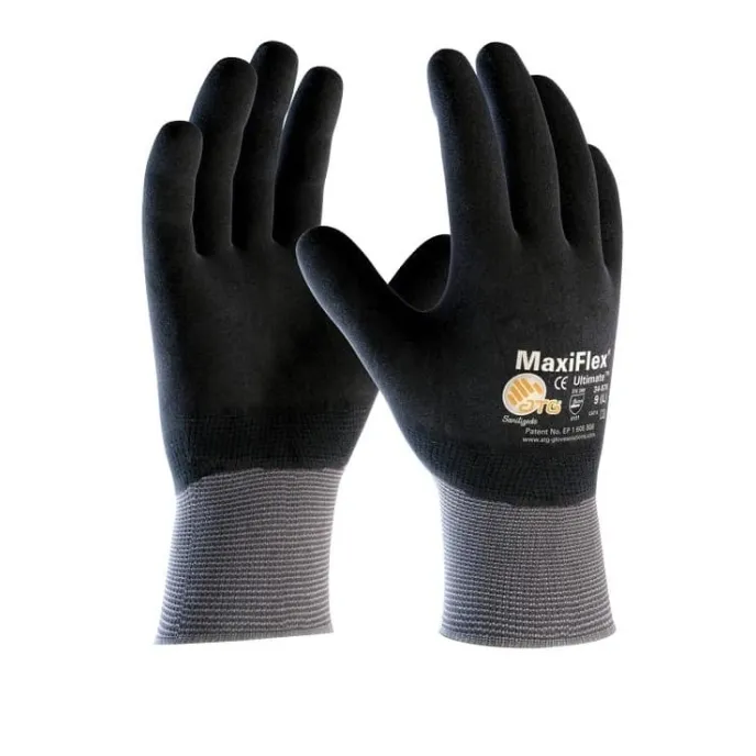 12 Paia - Guanti da Lavoro ATG Maxiflex Ultimate in Nitrile 34-876