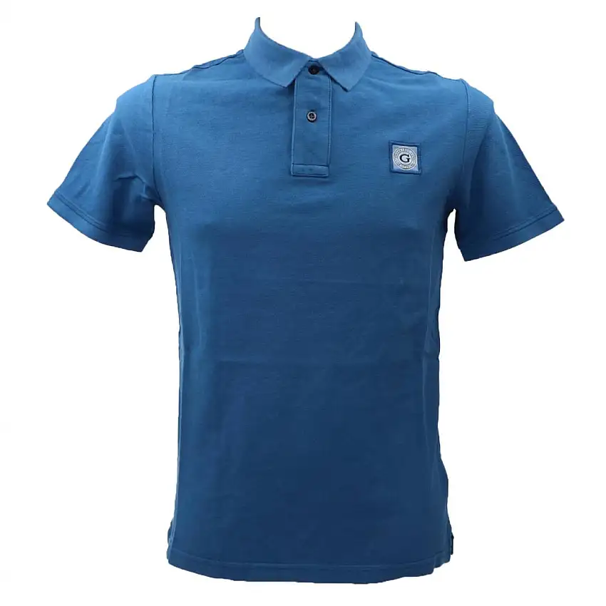 WASHED SS POLO Blu