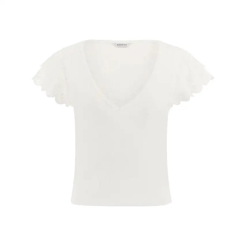 T-shirt Donna maniche sangallo