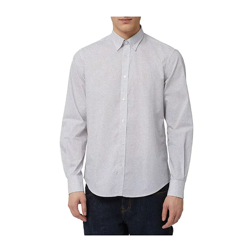 Camicia Uomo cotone microfantasia