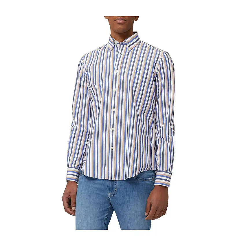 Camicia Uomo rigata multicolor