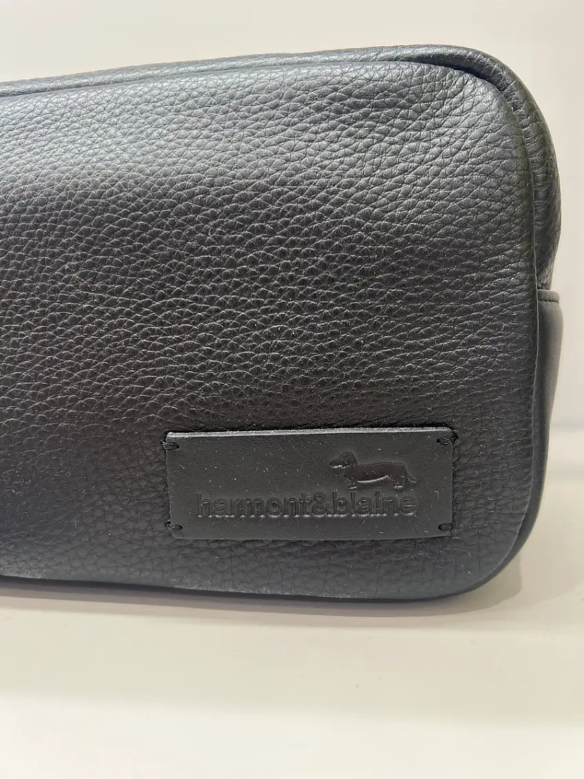 Pochette Uomo in pelle martellata