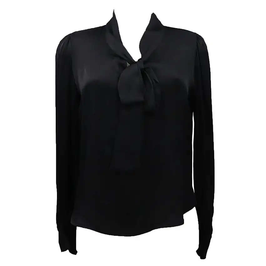 BLUSA FIOCCO COLLO Nero