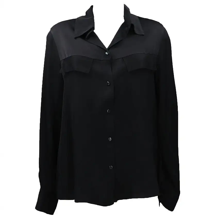 CAMICIA PATTE BOTTONI Nero