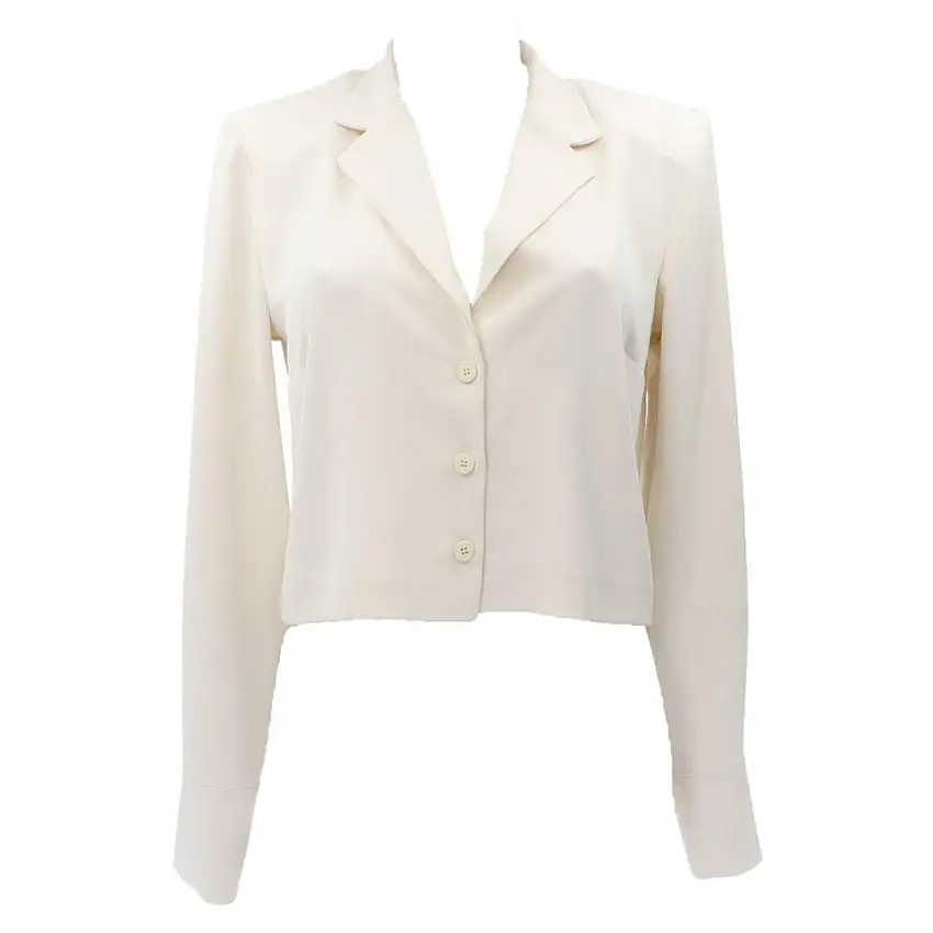 L020 CAMICIA FLUIDO CREP Bianco Panna