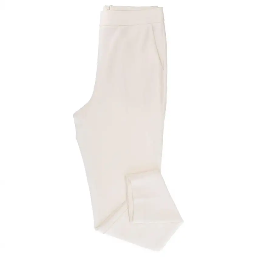 PANTALONE STRETTO ZIP Bianco Panna