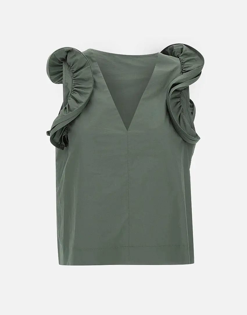 Cotton poplin blouse 91302628