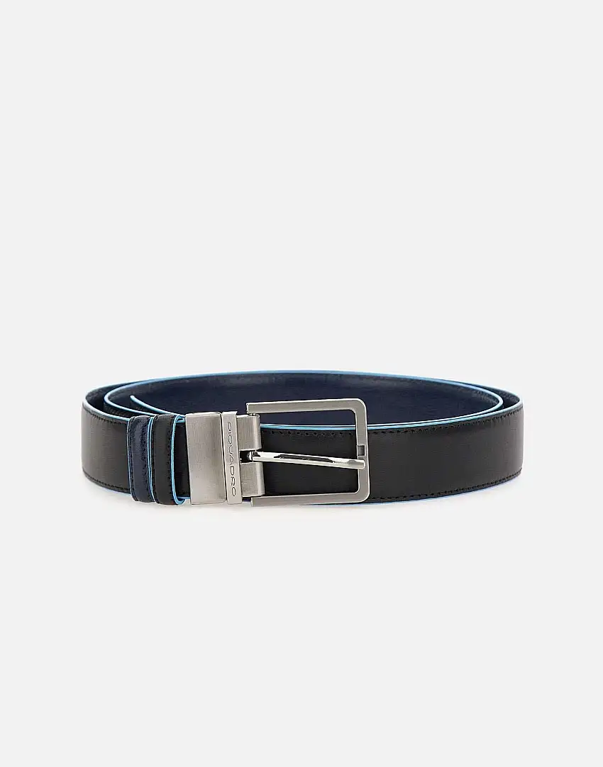 "Blue Square Reversible" leather belt 83868168